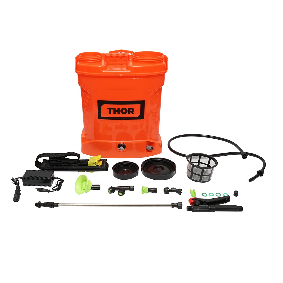 Pompa de stropit, vermorel electric cu rezervor 12L, baterie 12V, 4 duze interschimbabile THOR